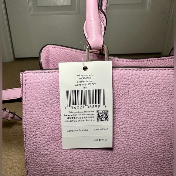 Kate Spade Lavender Leila Satchel Bag Quartz Pink - Picture 2 of 8